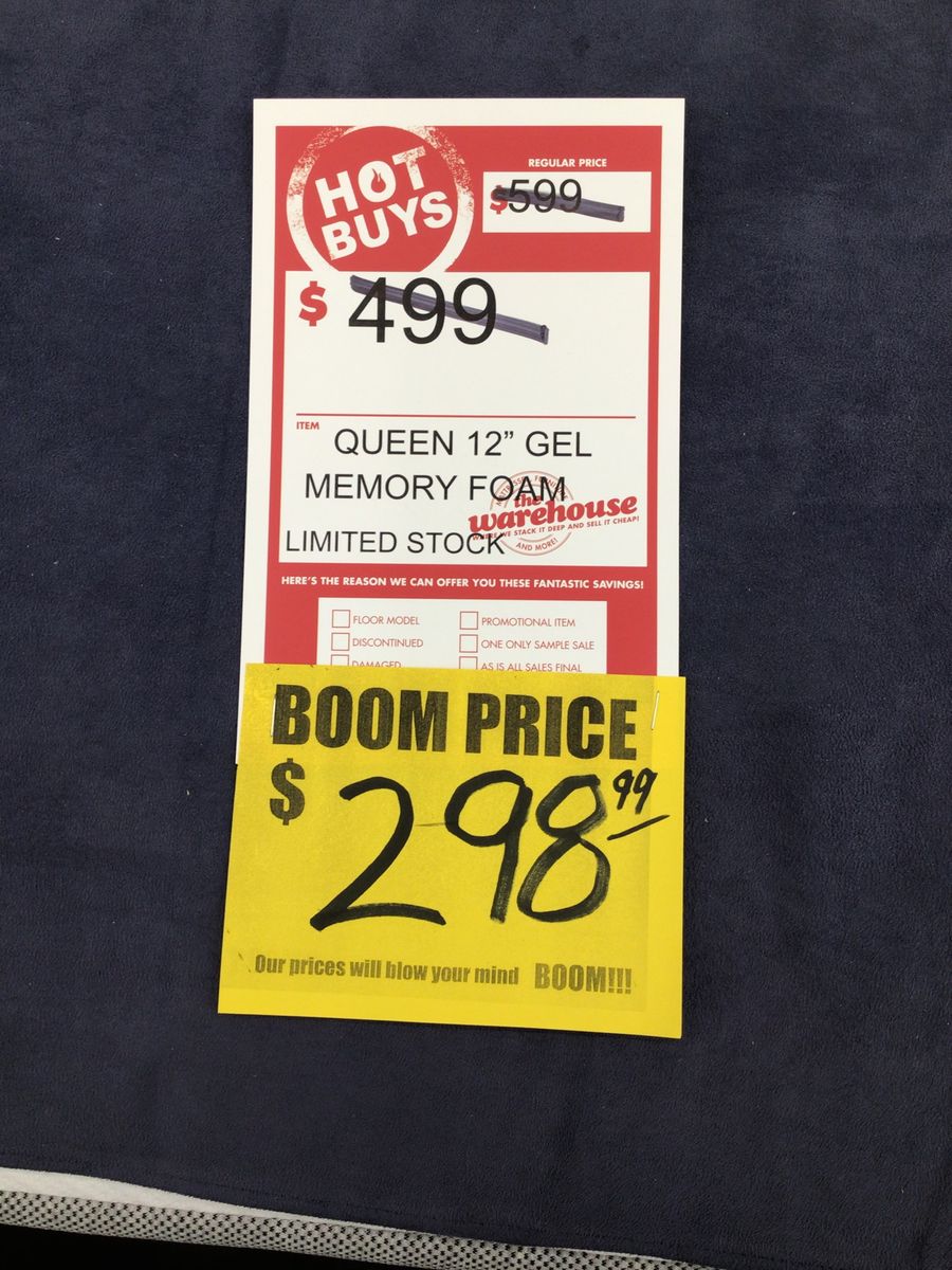 12” Gel Memory foam  Queen Mattress