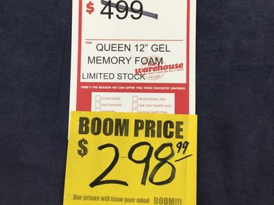 12” Gel Memory foam Queen Mattress