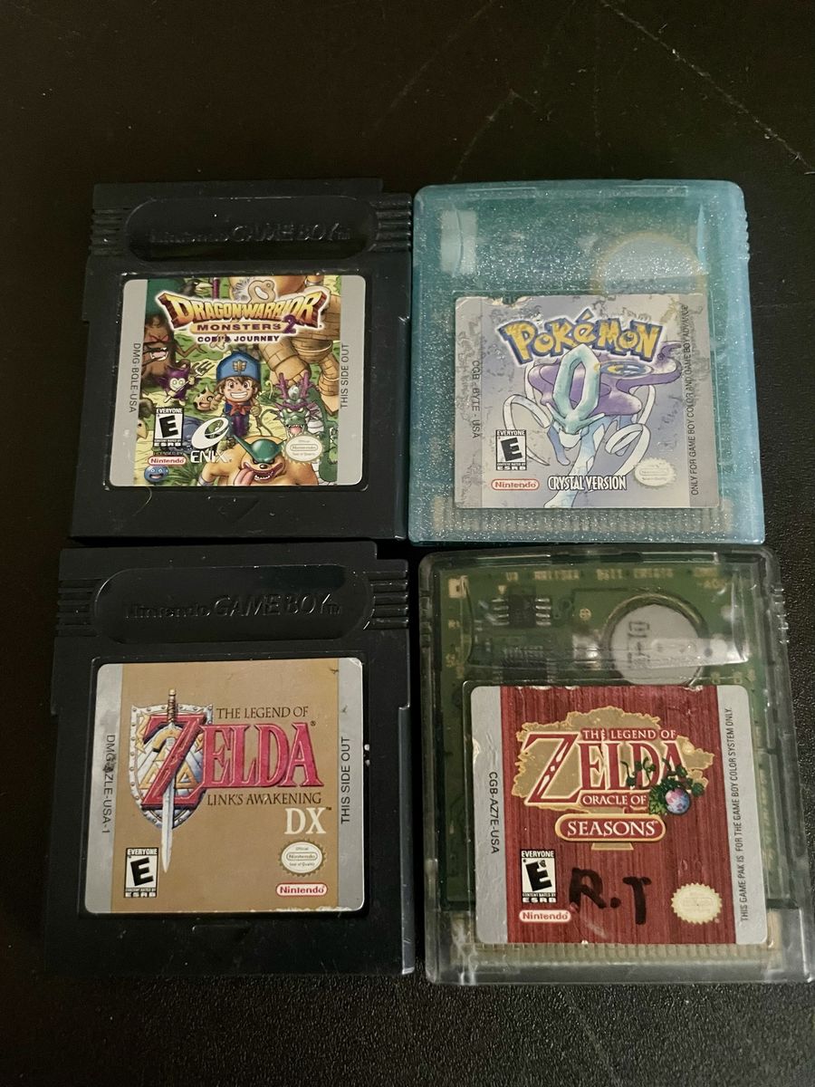 Nintendo Game Boy & Game Boy Color Games: Pokemon Crystal, Zelda DX/Seasons, Dragon Warrior Monsters 2
