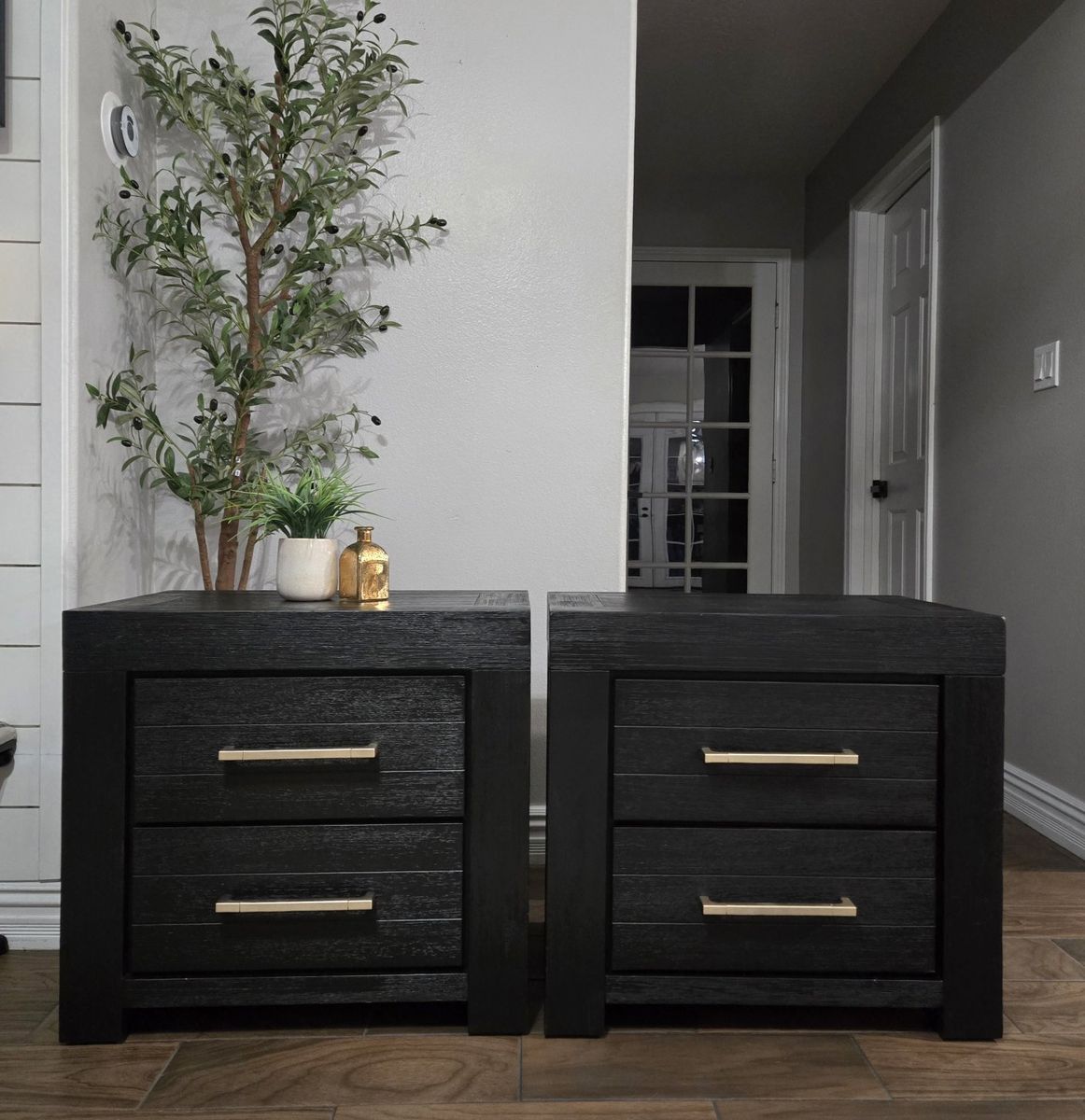 Large Black Nightstands