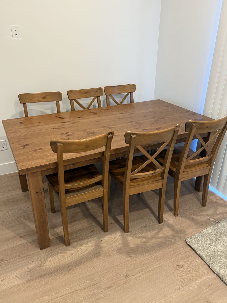 Wood Table and Chairs