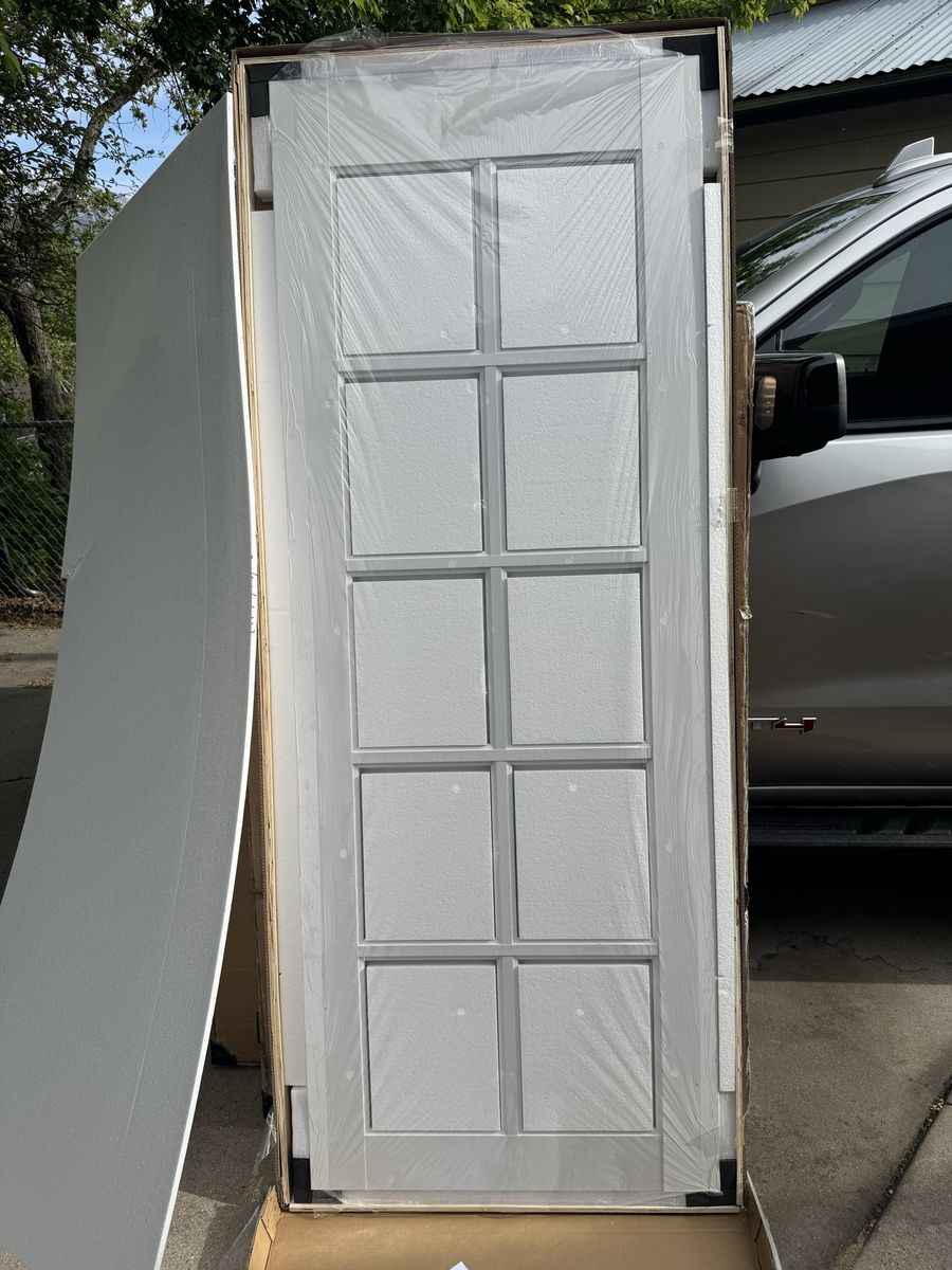 3 BRAND NEW 30x80” Solid Core Clear Glass Interior Door Slab