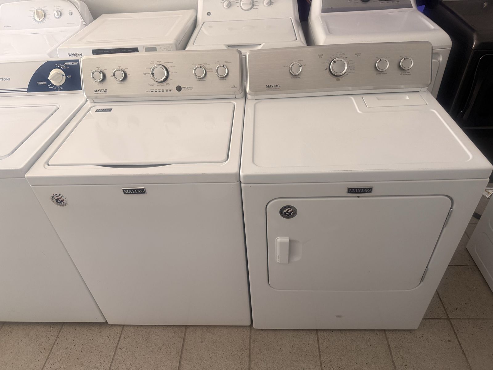 Maytag Washer and Dryer Set - White Top Load Washer & Electric Dryer
