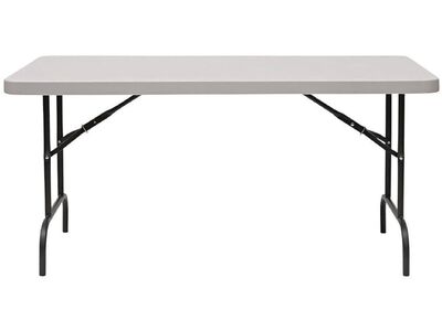 Iceberg Indestruc Table Commercial Folding Table – Heavy-Duty 60” Plastic Utility Table