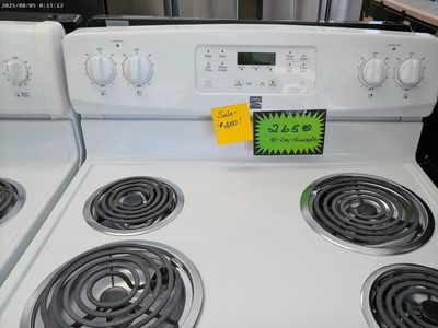White Electric Stoves~90 Day Guarantee