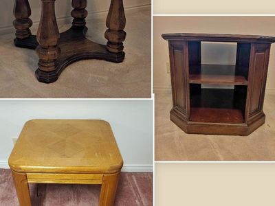 Moving into furnished home. I'm selling my furniture. Bookcases/End Tables/Dressers/TV's