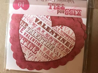 My Mind’s Eye Kiss and Tell Heart Valentine Card Pack & Holiday Inspirations Candy Heart Card Kit