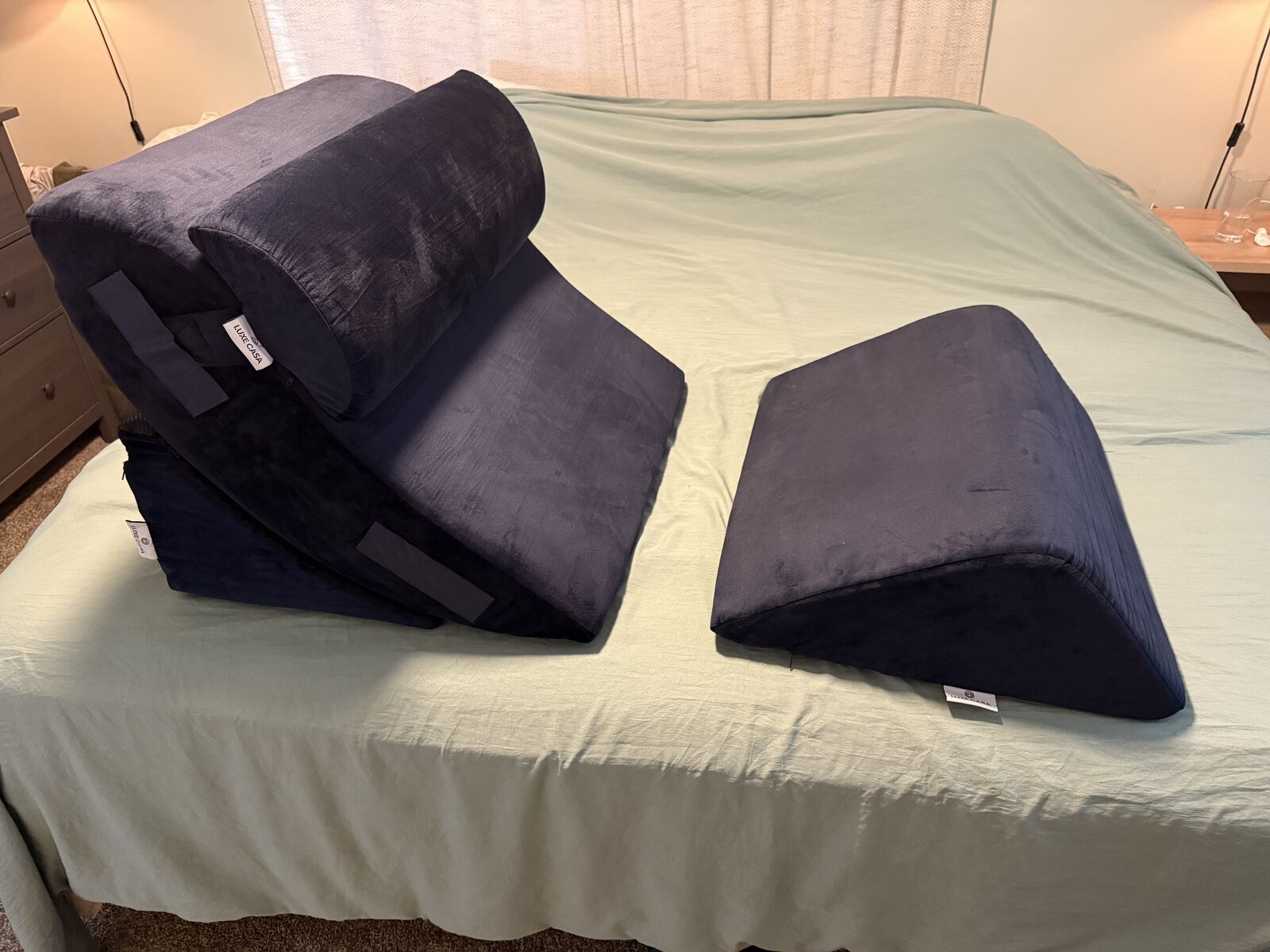 Orthopedic Bed Wedge Pillow Set - Post Surgery, Acid Reflux, Leg Elevation, Snoring, etc.