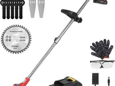 NEW Electric Cordless Lawn Trimmer Weed Wacker,Rechargeable Lawn Mower Weed Cutter with Alloy Saw Blade 2 Alloy Blades, etc