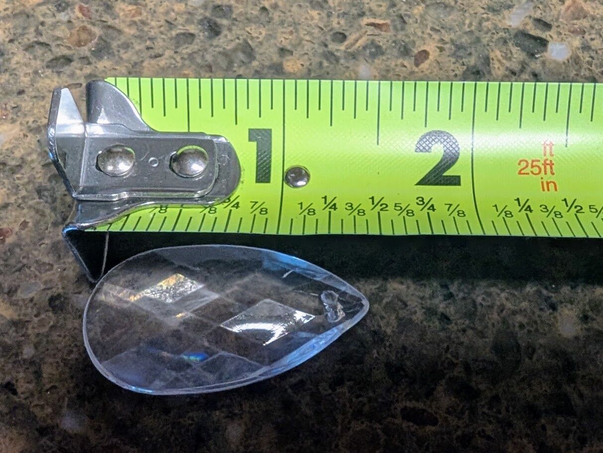 1,000 pieces 1.5-in flat teardrop faceted crystals