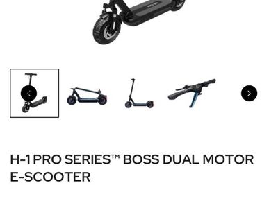 VERY NEGOTIABLE! H-1 Pro Series Boss Dual Motor E-Scooter - 1600W, 30 MPH, 40-Mile Range, App Control