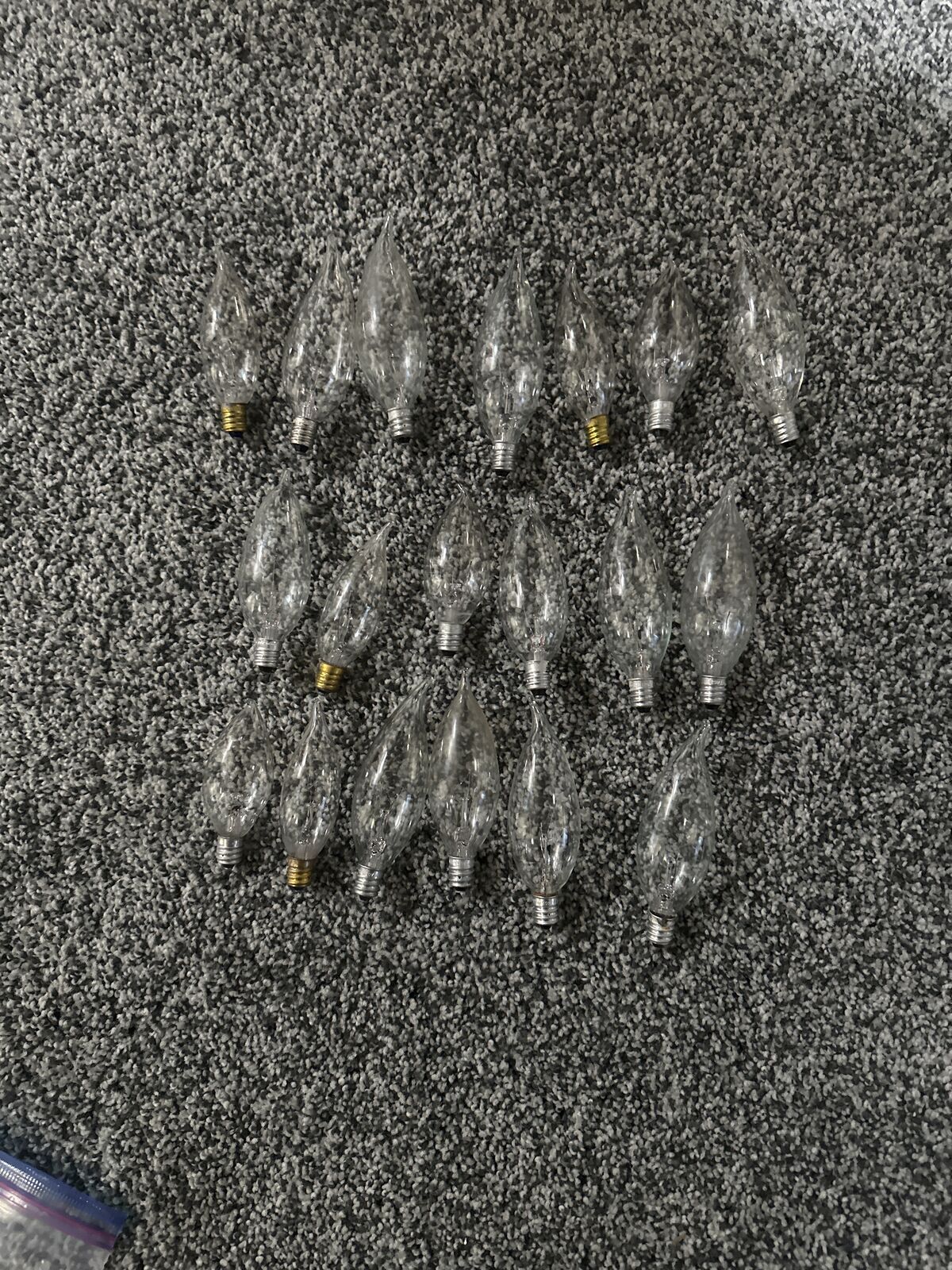 19 Decorative Chandelier bulbs.  25 Watt