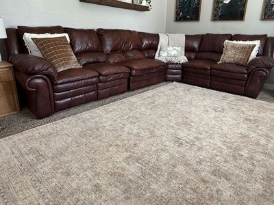 Leather sectional