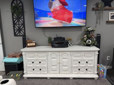 Large Antiqued Dresser/TV Stand