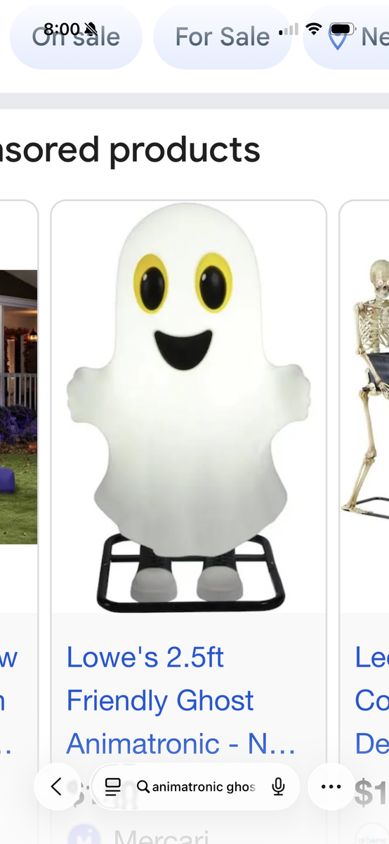 Haunted Living 2.5-ft Lighted Friendly Ghost Animatronic