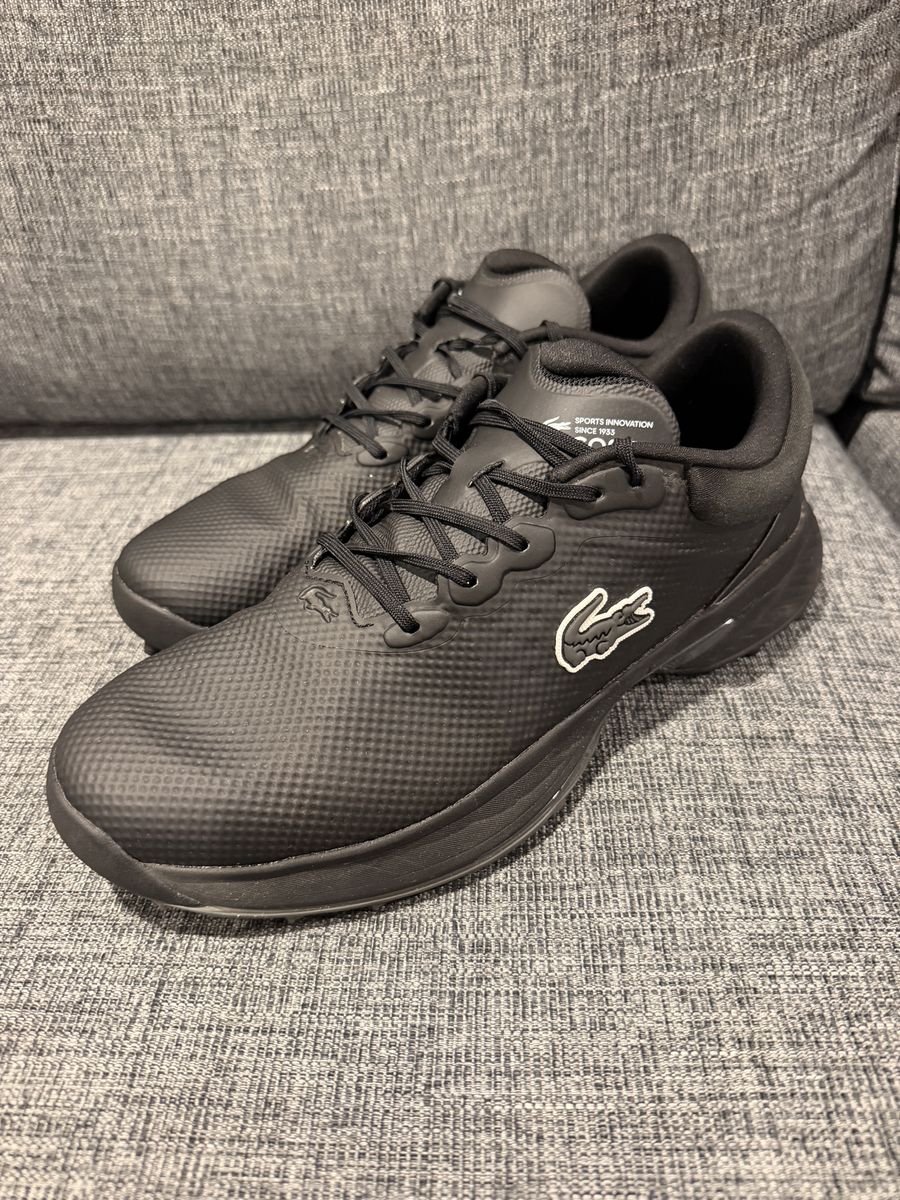 Lacoste Men's Golf Point Golf Shoes Size 10/44.5 - Black