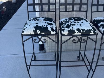 Cow print barstools