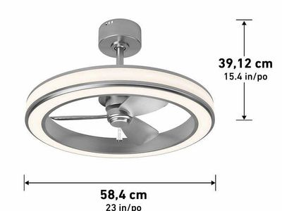 Artika Edwin 23in LED Chandelier Ceiling Fan & Light with Remote 2323099 #96120