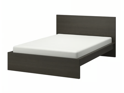 Queen bed frame | Ikea MALM dark brown/black | Including Memory Foam Queen mattress