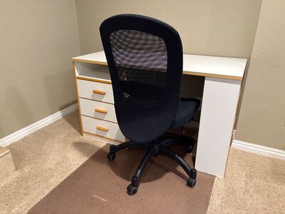 Desk with chair