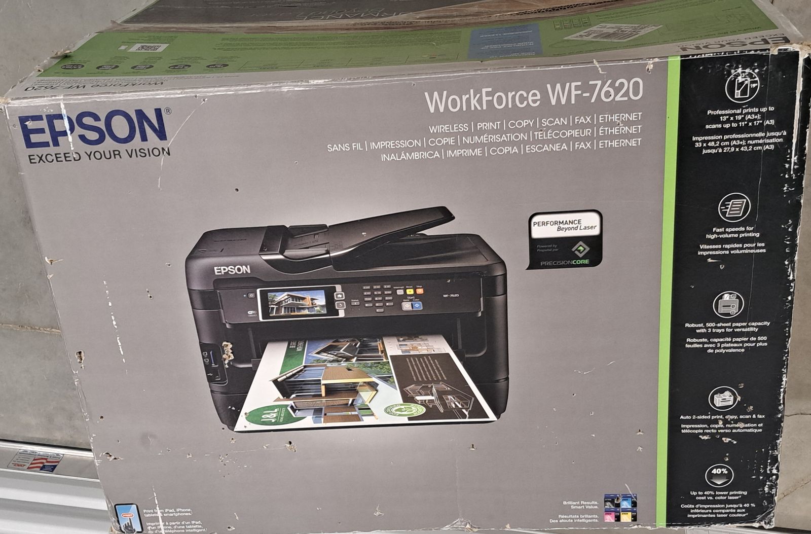 Epson Workforce Wf-7620 All-In-One Printer Package, $120 or best offer