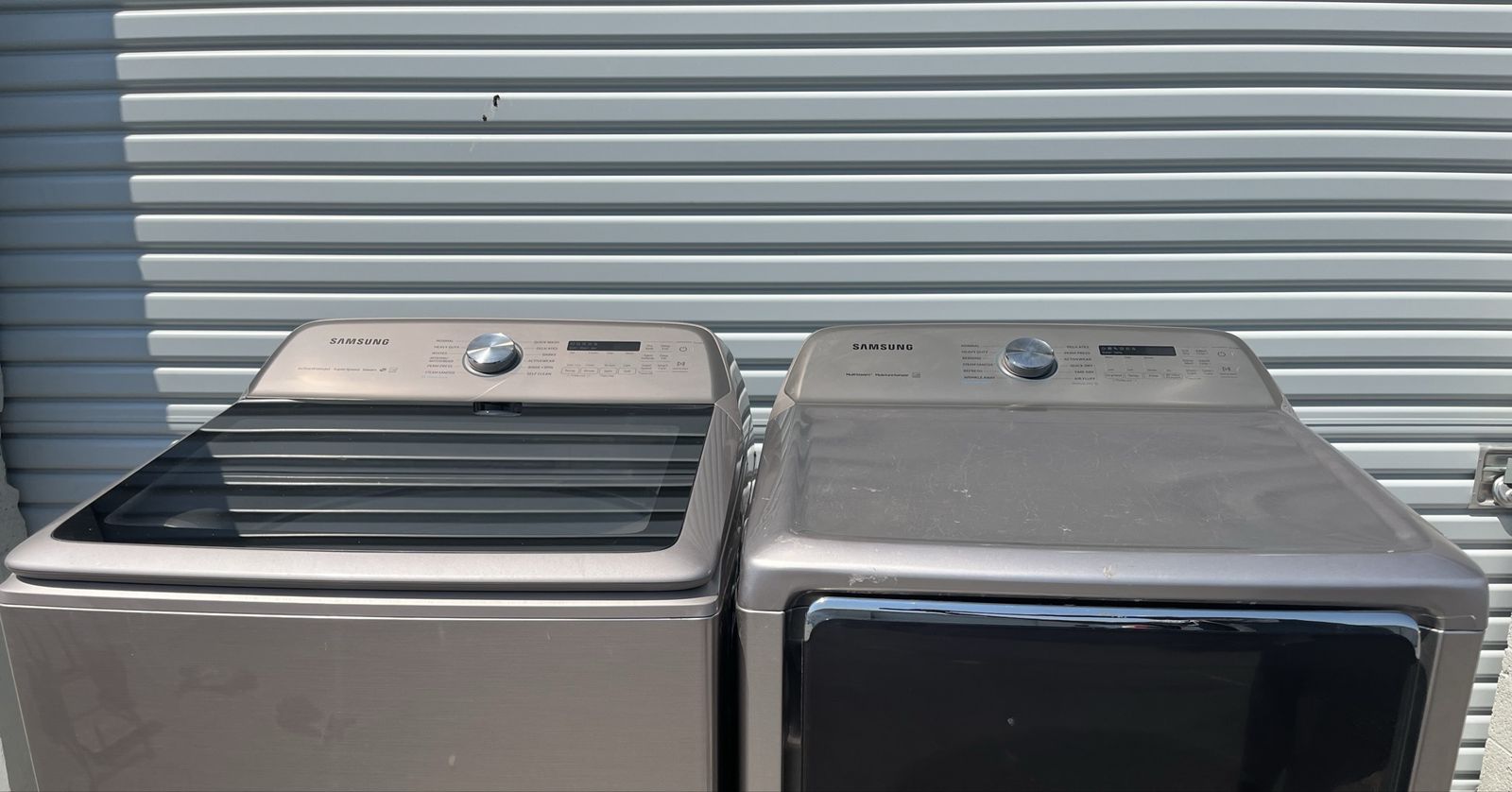 Samsung XL Capacity Washer & Electric Dryer With Wrinkle Control And Steam-Free Local Delivery.