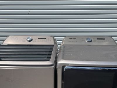 Samsung XL Capacity Washer & Electric Dryer With Wrinkle Control And Steam-Free Local Delivery.