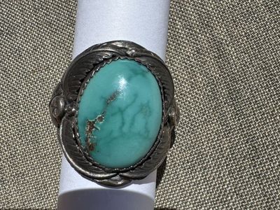 Vintage Sterling Silver Turquoise Ring