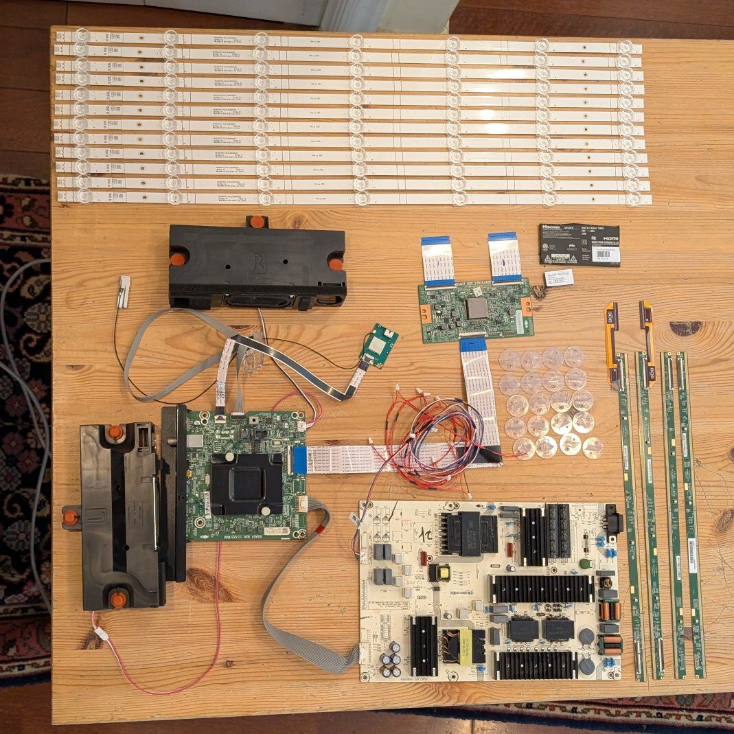All parts for a 75" Hisense 4K UHD Smart LED TV
