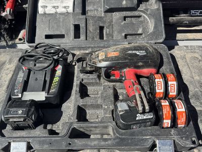 Max rebar tie gun 398 both have two batteries and a full box of wire for one