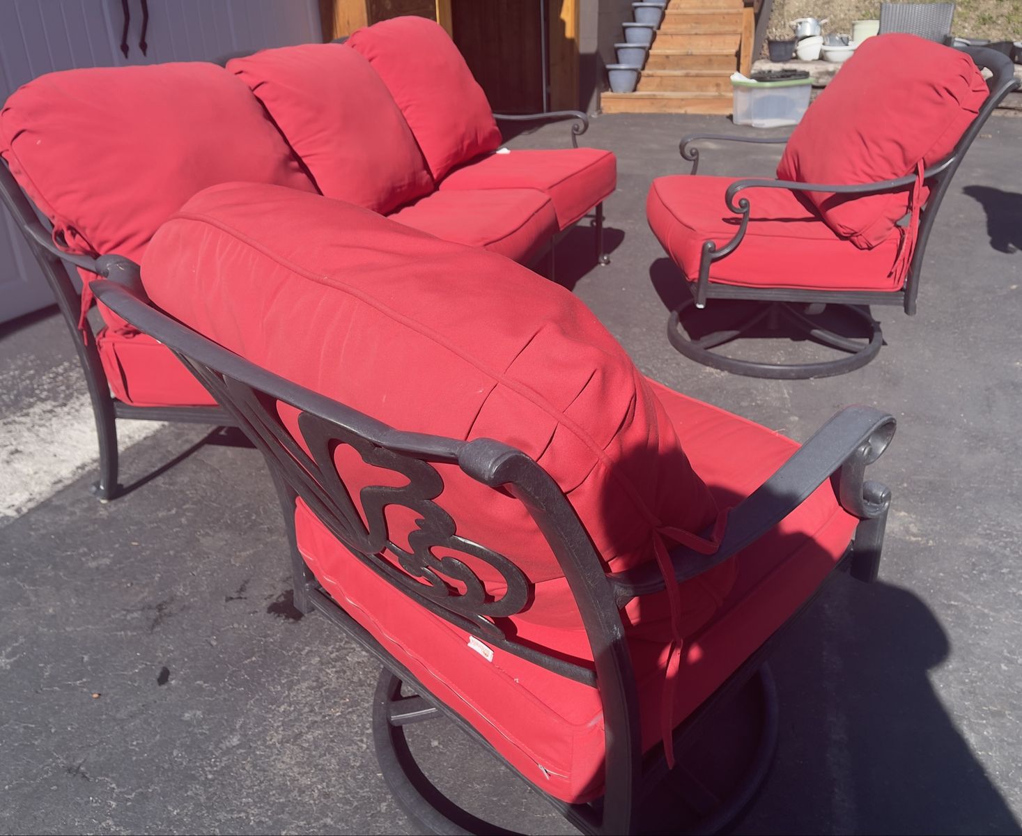 Cast iron patio set