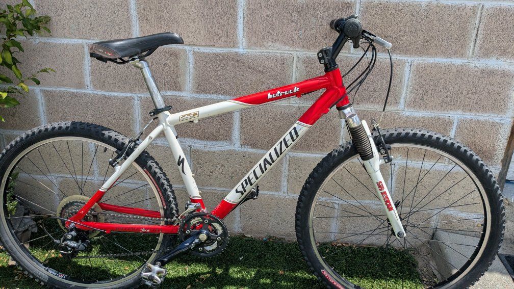 Specialized Hotrock Mountain Bike - Red/White - Full Suspension, Aluminum Frame