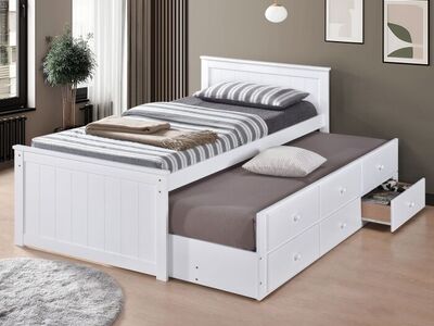 NEW Twin TRUNDLE BED with STORAGE DRAWERS - NEW IN BOX