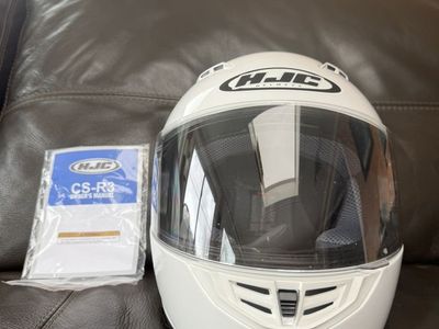 HJC White Motorcycle Helmet Size XS