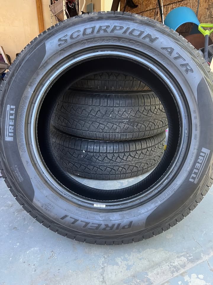 Set of 4; Pirelli Scorpion ATR tires (275/60 r20)