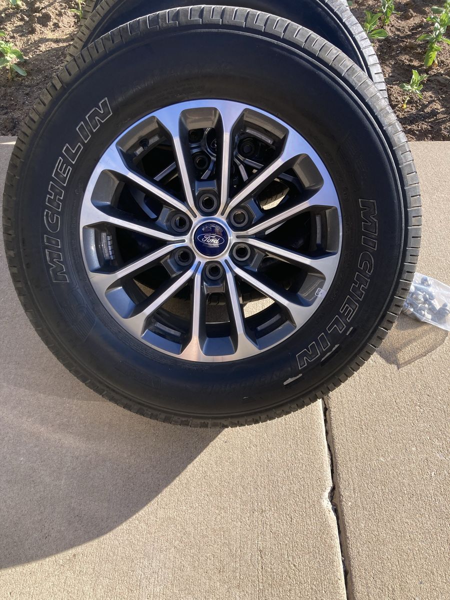 Set of 4 OEM Ford Wheels with Michelin Tires & Lug Nuts