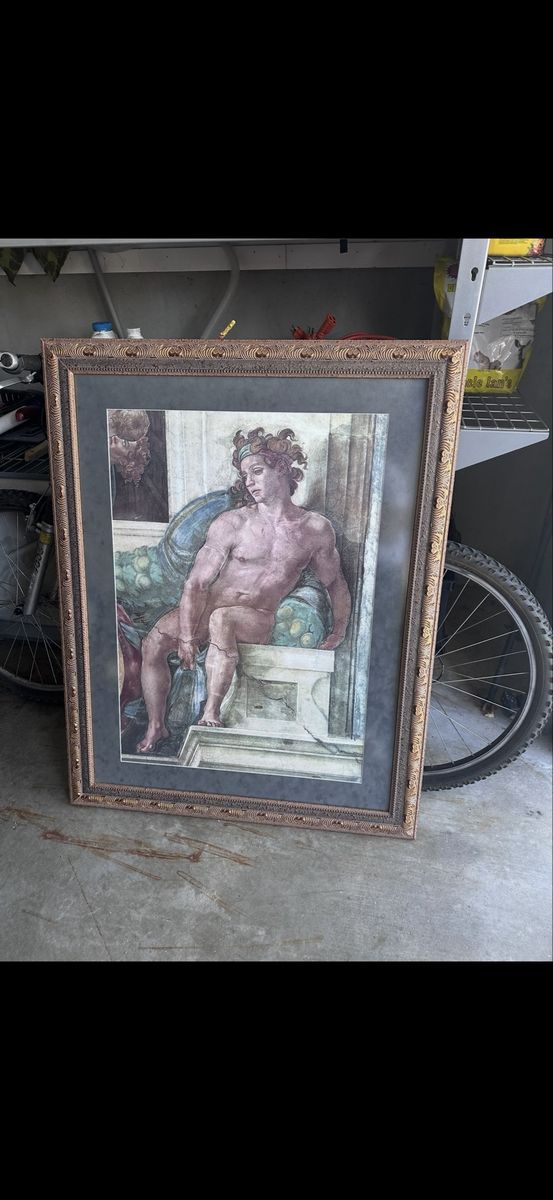 Large Framed Michelangelo Inspired Print