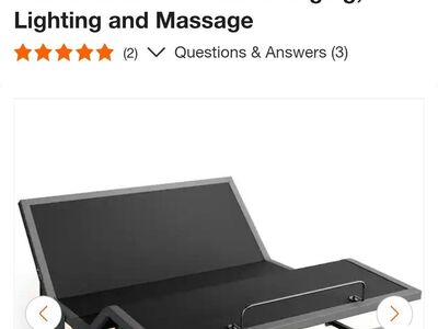 Queen size adjustable frame with masculine massage