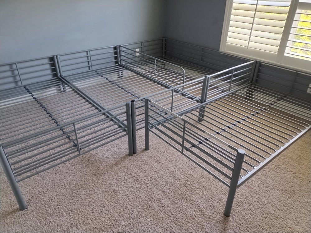4 individual twin metal bed frames