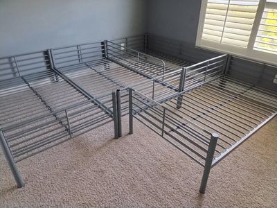 4 individual twin metal bed frames