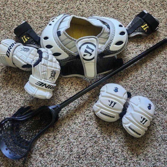 lacrosse gear (goalie pads?)