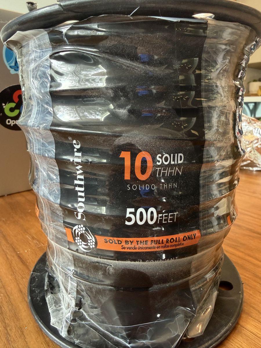 Southwire 10 Solid THHN Wire - 500 Feet, Full Roll