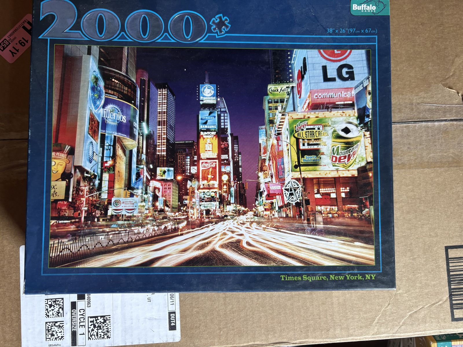Buffalo Games 2000 Piece Jigsaw Puzzle - Times Square, New York City, 38" x 26"
