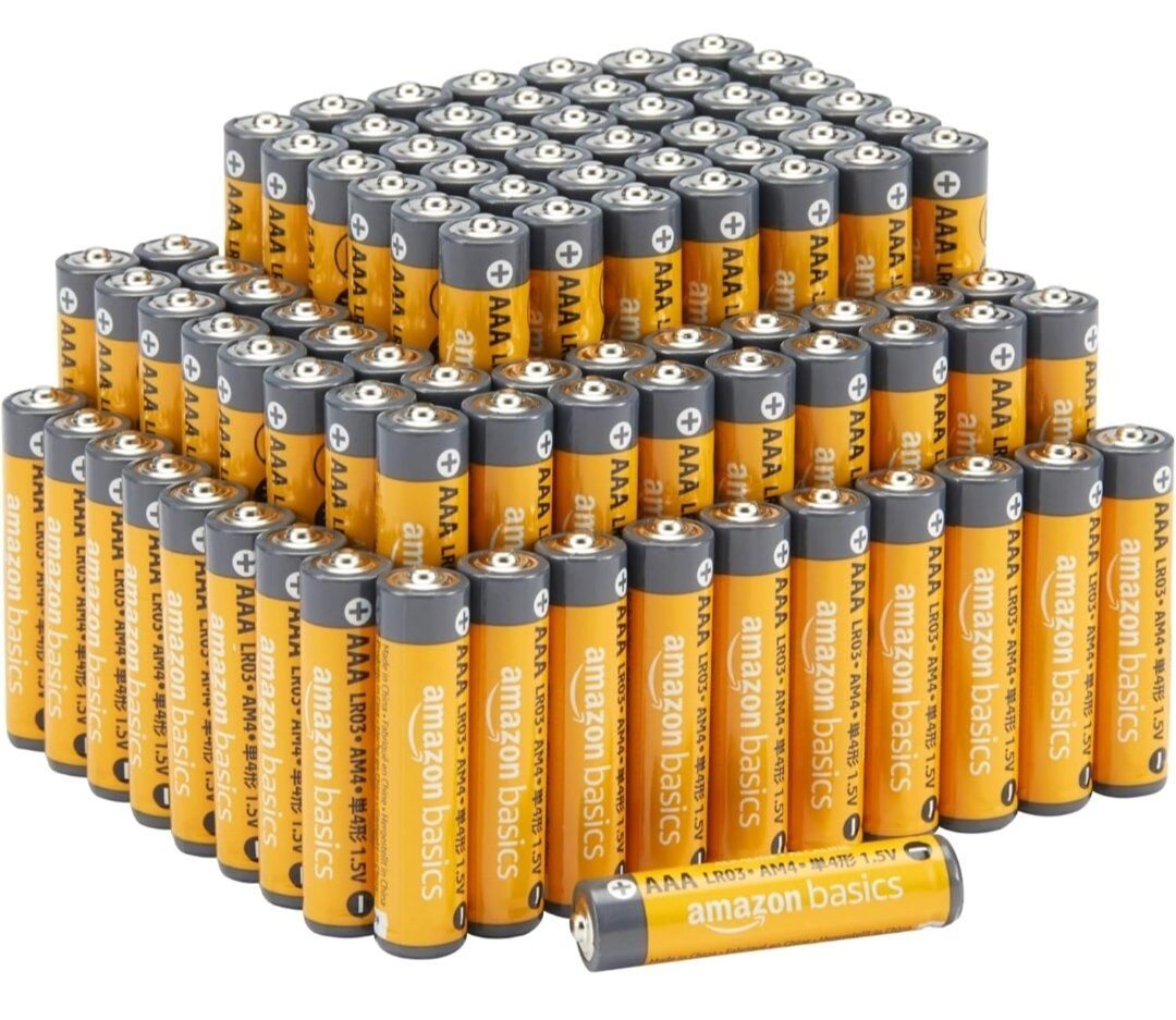 100 ct Amazon Basics AAA Alkaline Batteries 1.5v