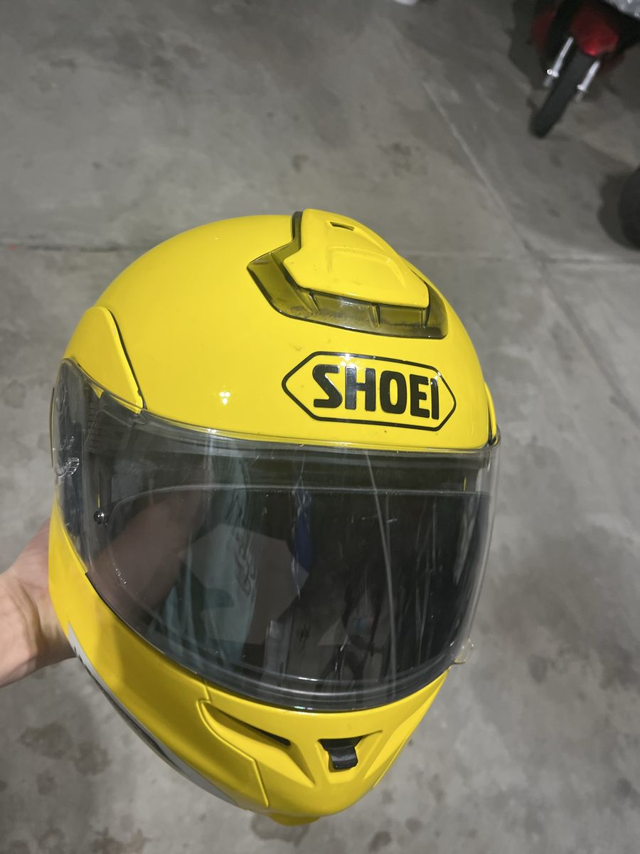 SHOEI Multitec Yellow Modular Motorcycle Helmet - DOT Certified