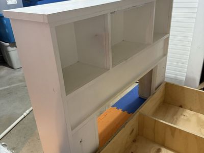 Twin bed frame with storage underneath