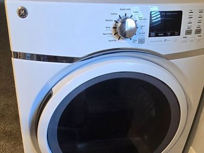 GE Front Load Electric Dryer White -, Multiple Cycles