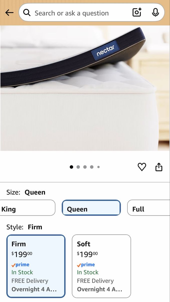 Brand new! Nectar Firm Mattress Topper - Queen - 2" Gel Memory Foam Mattress Topper