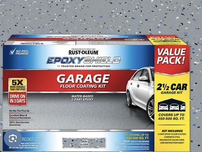 Rust-Oleum EpoxyShield Garage Floor Coating Kit - Gray Gloss (2.5 Car)