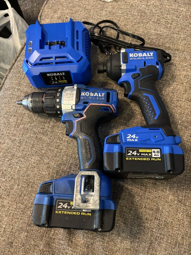 Nice Kobalt Hammer Drill And Impact W2batts&chrgr